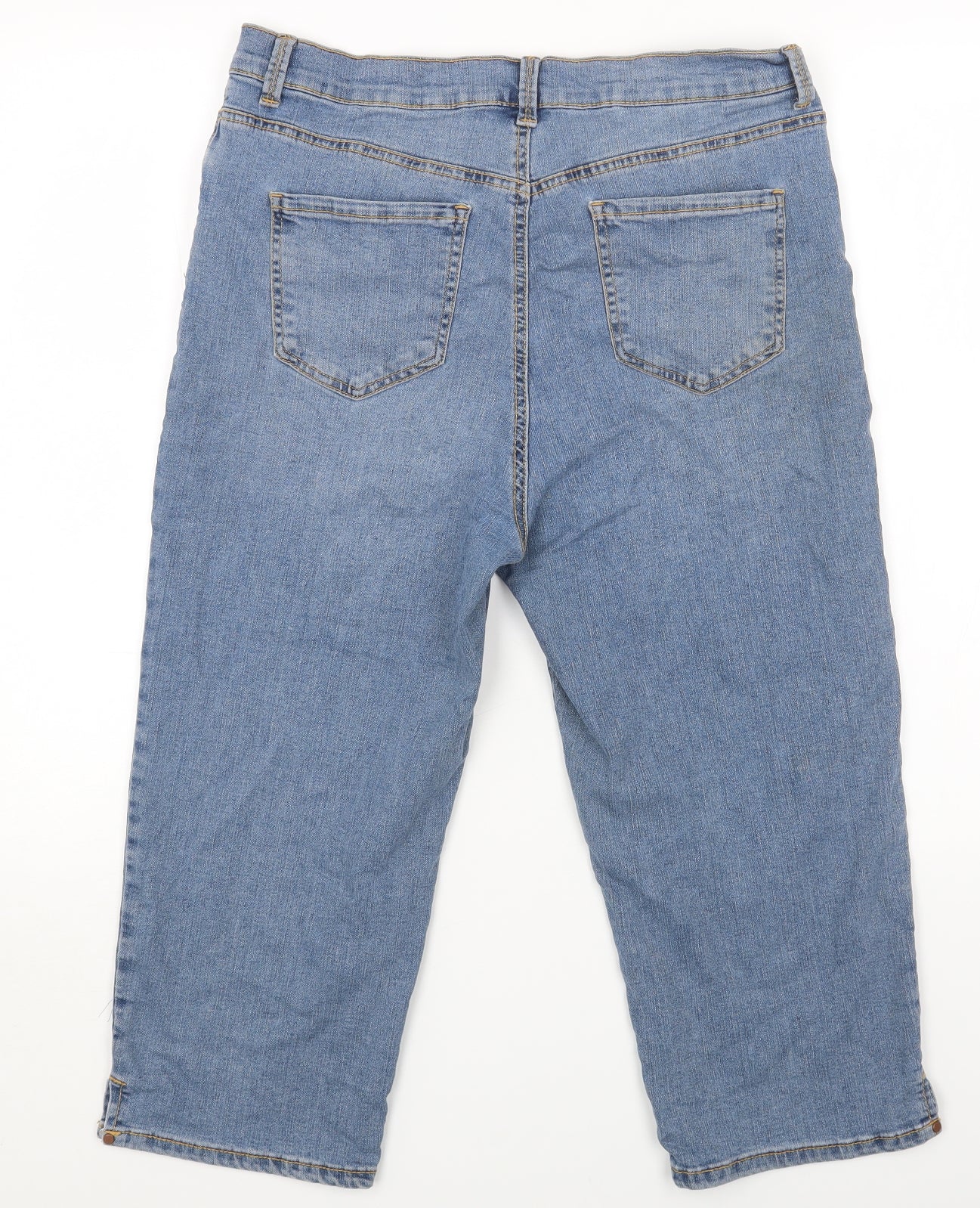 Gloria Vanderbilt Womens Blue Cotton Mom Jeans Size 12 L21 in Regular Zip