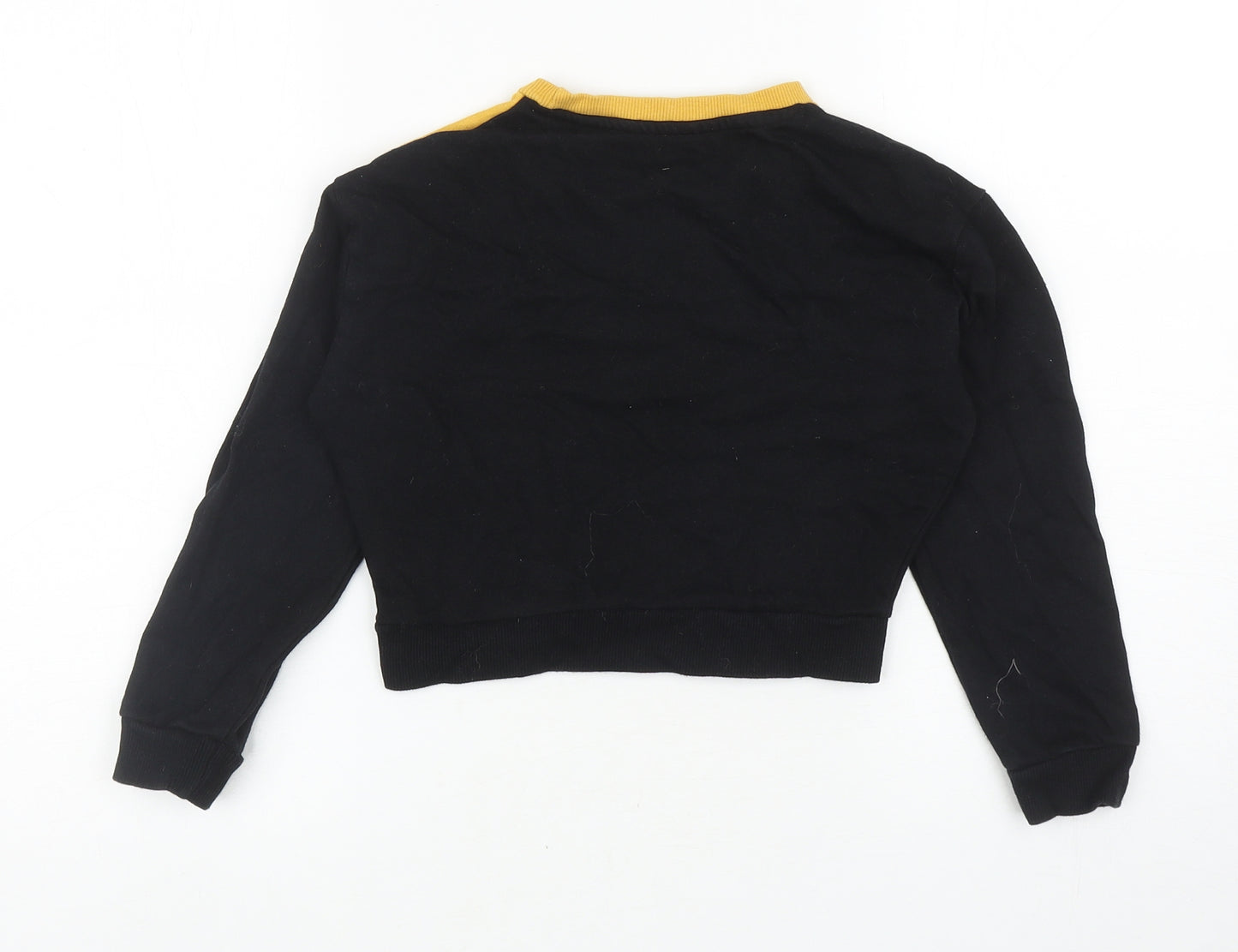 PEP Girls Black Colourblock Cotton Pullover Sweatshirt Size 7-8 Years Pullover - Inspire
