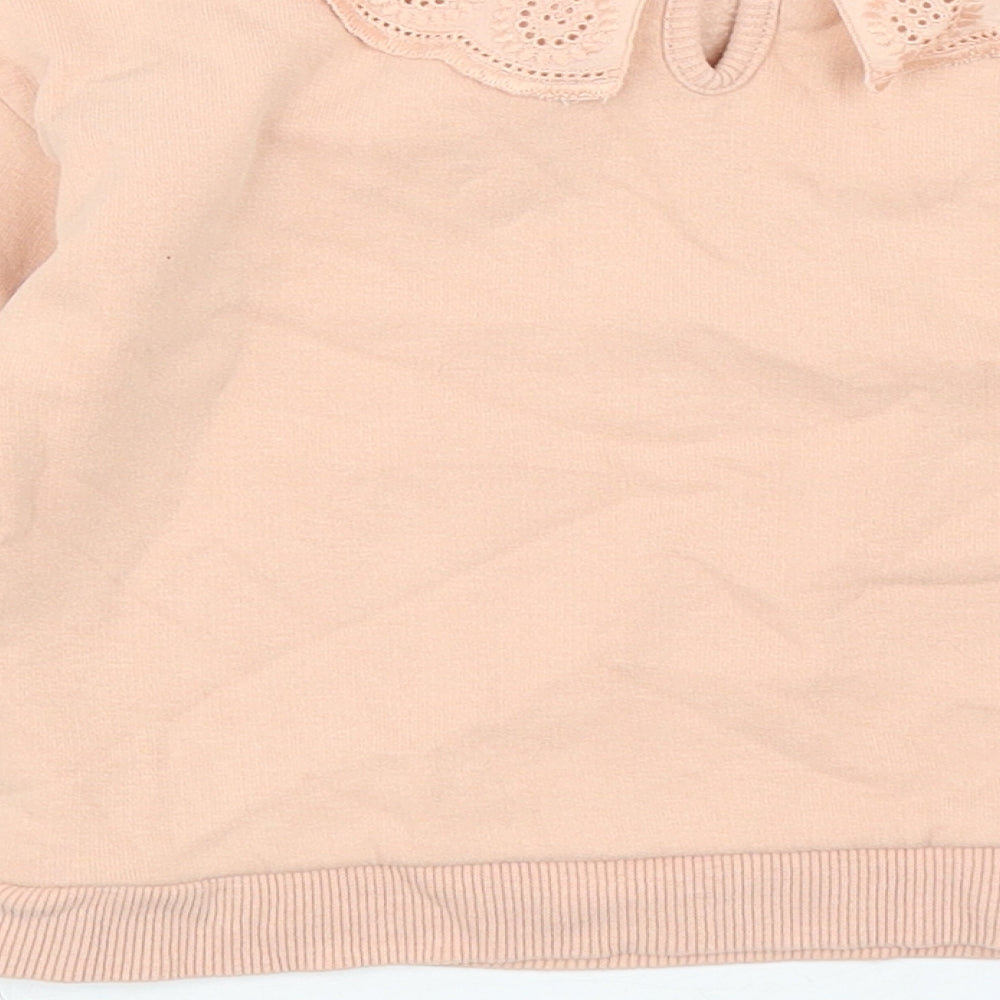 George Girls Orange Polyester Pullover Sweatshirt Size 2-3 Years Button