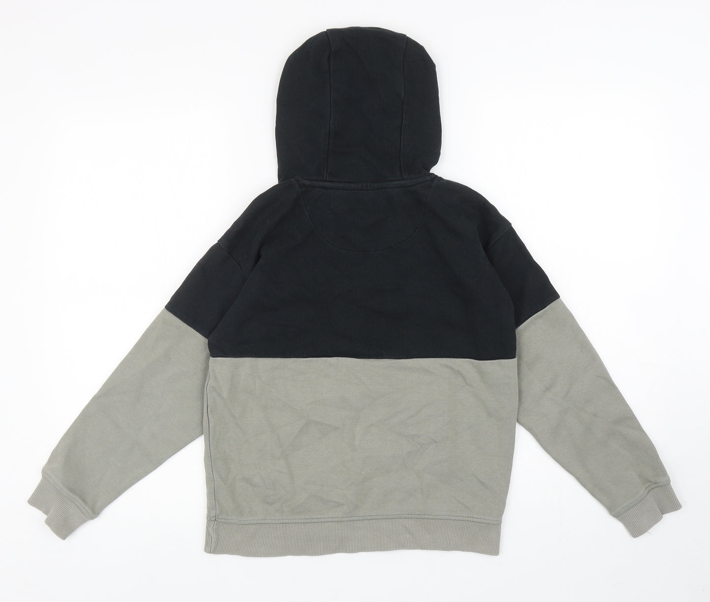 Nutmeg Boys Grey Colourblock Cotton Pullover Hoodie Size 10-11 Years Pullover - Discover The Future