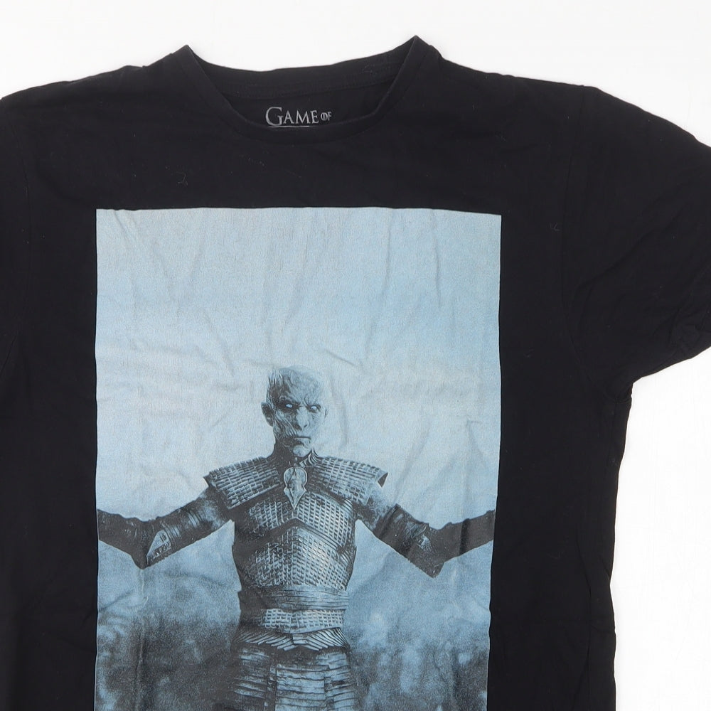 Primark Mens Black Cotton T-Shirt Size S Round Neck - Game of Thrones