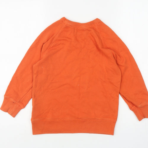 Gap Boys Orange Cotton Pullover Sweatshirt Size 4-5 Years Pullover - Race PT