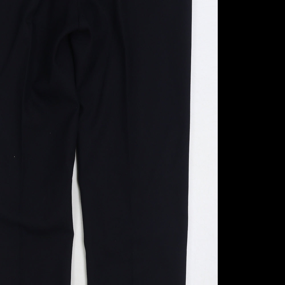 Skopes Mens Blue Polyester Trousers Size 38 in L29 in Regular Zip