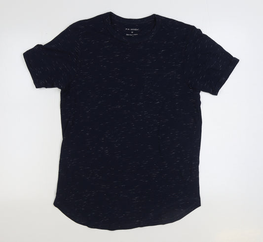 Primark Mens Blue Cotton T-Shirt Size M Round Neck