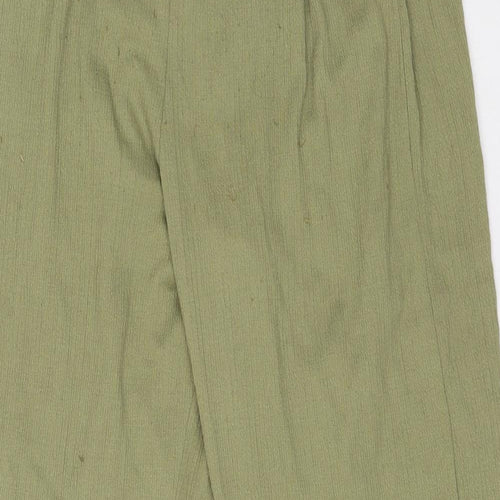 Primark Girls Green Polyester Cropped Trousers Size 8-9 Years Regular Pullover