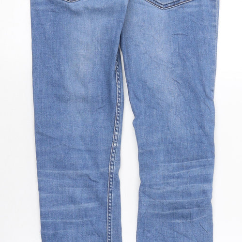 Preworn Girls Blue 100% Cotton Skinny Jeans Size 13 Years Regular Zip
