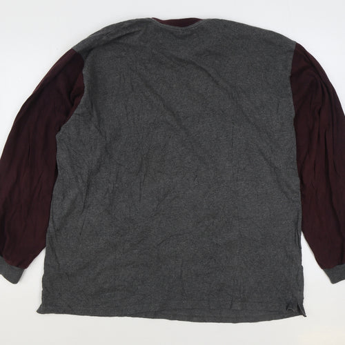 Easy Mens Grey Cotton Pullover Sweatshirt Size L - Colour Block