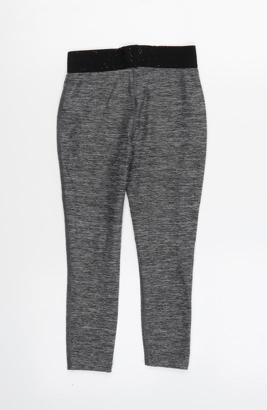 NEXT Girls Grey Polyester Jogger Trousers Size 4 Years Regular Pullover