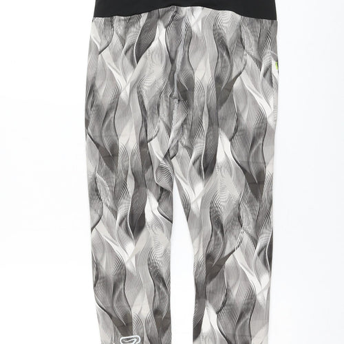 Kalenji Womens Brown Geometric Polyester Athletic Shorts Size 28 in L20 in Regular Drawstring