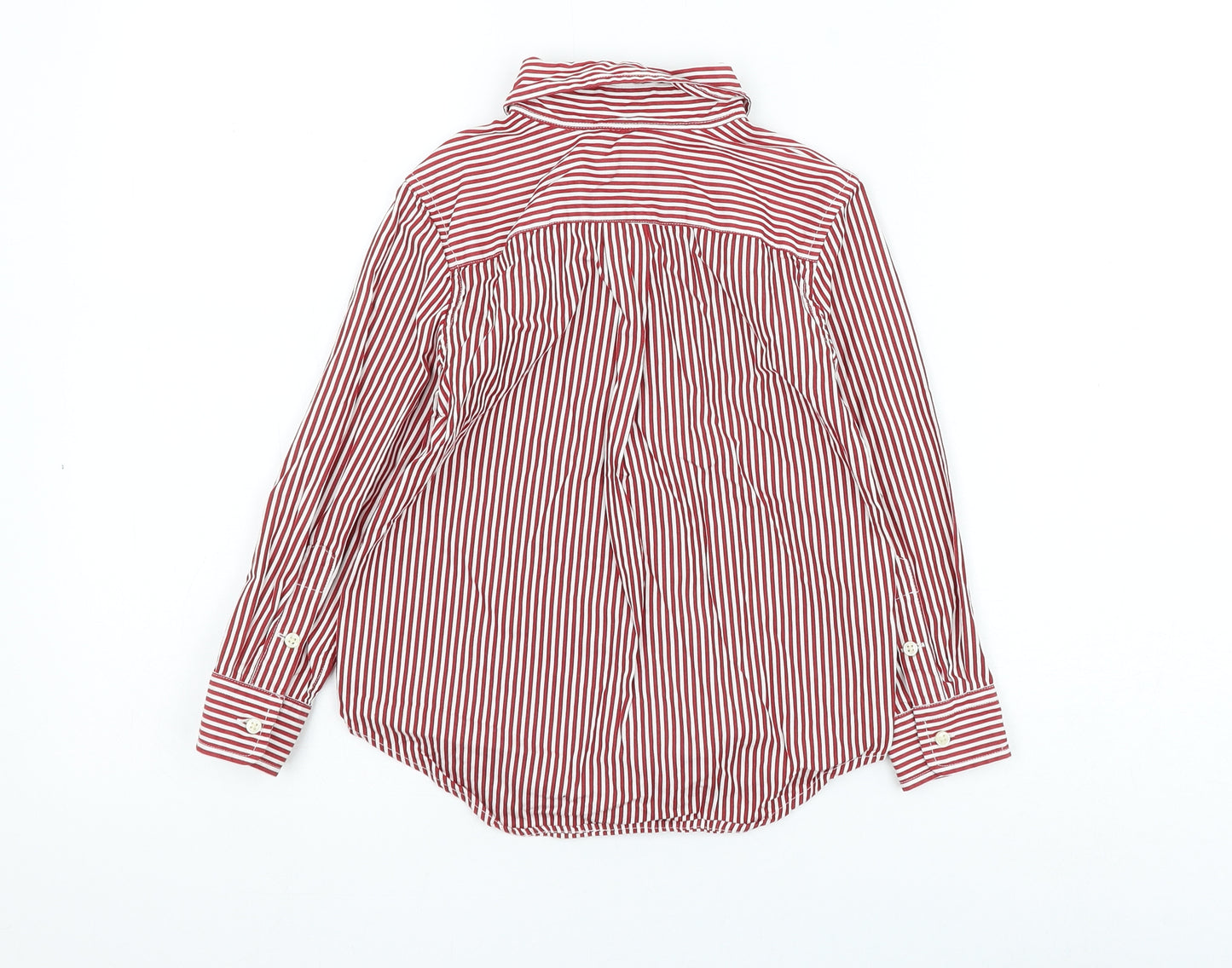 Ralph Lauren Boys Red Striped Cotton Basic Button-Up Size 5 Years Collared Button