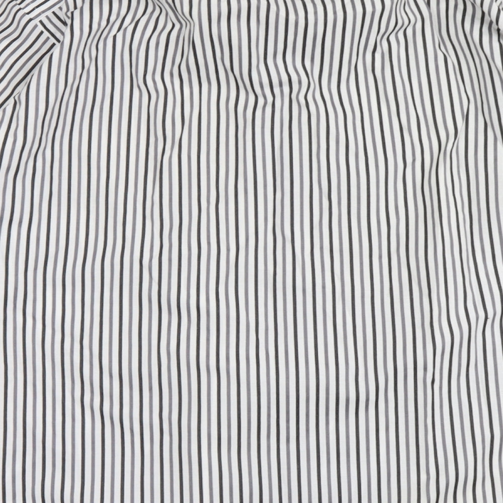 Daniel Rosso Mens Multicoloured Striped Cotton Button-Up Size 2XL Collared Button