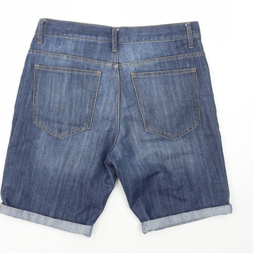 Denim & Co. Mens Blue Cotton Chino Shorts Size 32 in L9 in Regular Button