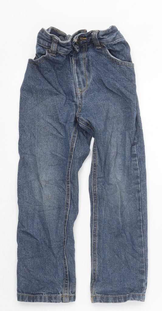 George Boys Blue 100% Cotton Skinny Jeans Size 4-5 Years Regular Zip