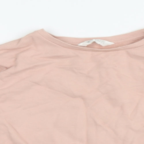 H&M Girls Pink Cotton Pullover Sweatshirt Size 7-8 Years Pullover