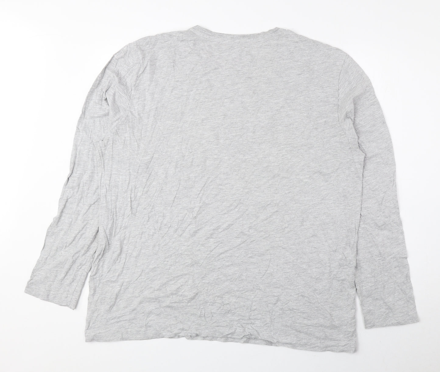Ostin Mens Grey Polyester T-Shirt Size 2XL Round Neck