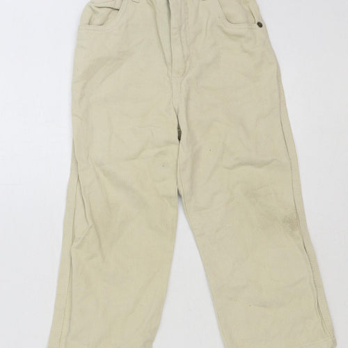 Adams Boys Beige Cotton Chino Trousers Size 4 Years Regular Button