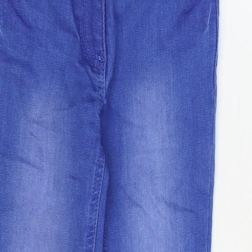 NEXT Boys Blue Cotton Skinny Jeans Size 6 Years Regular Zip