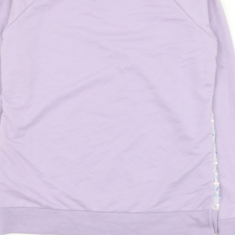 F&F Girls Purple Polyester Pullover Sweatshirt Size 12-13 Years Pullover