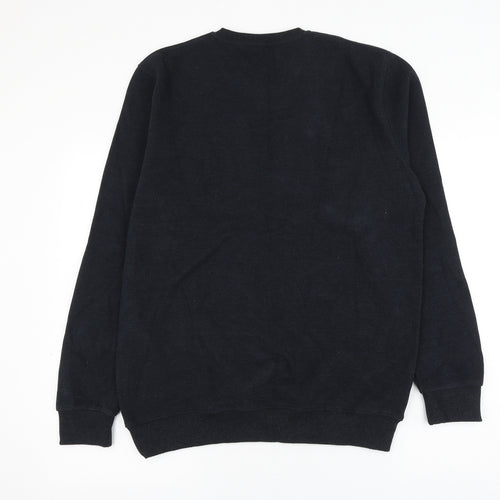 Liwali Mens Black Cotton Pullover Sweatshirt Size XL