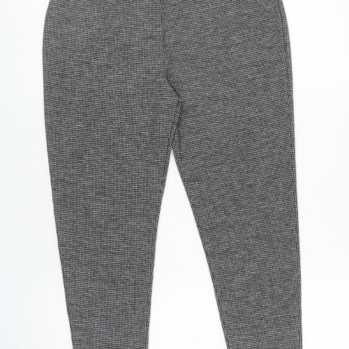 NEXT Girls Grey Houndstooth Polyester Jogger Trousers Size 14 Years L25 in Regular Pullover