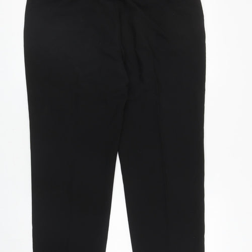 Johnathon Adams Mens Black Wool Dress Pants Trousers Size 36 in L29 in Regular Zip