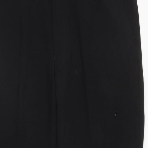 Johnathon Adams Mens Black Wool Dress Pants Trousers Size 36 in L29 in Regular Zip