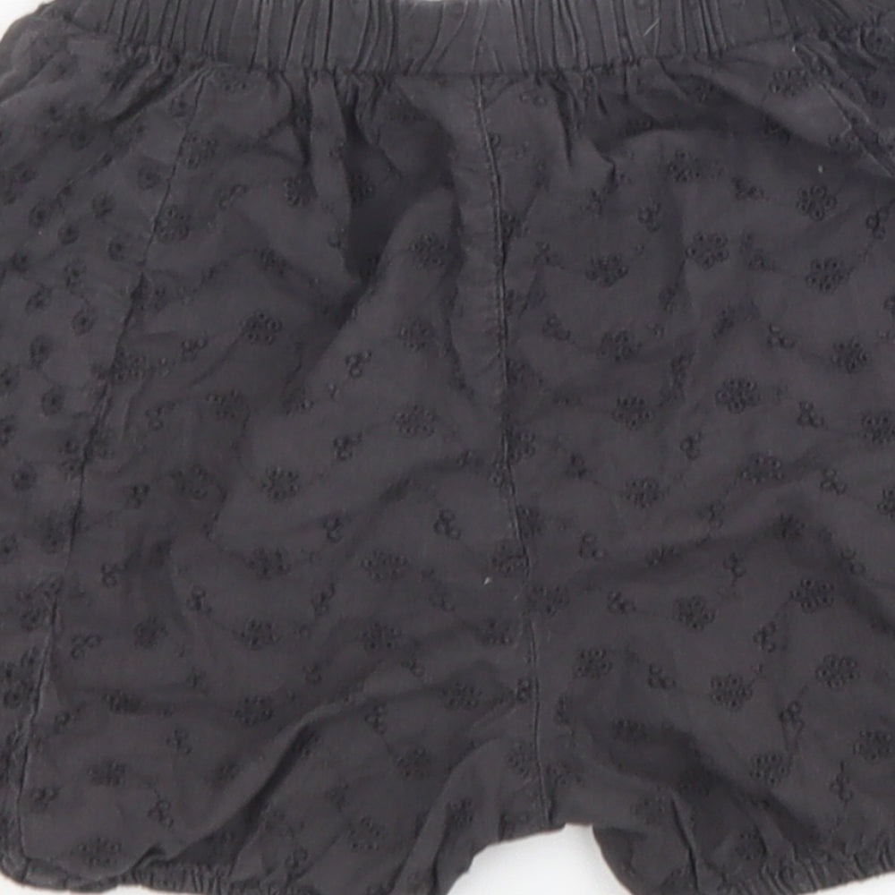 NEXT Girls Black Cotton Bermuda Shorts Size 5-6 Years Regular