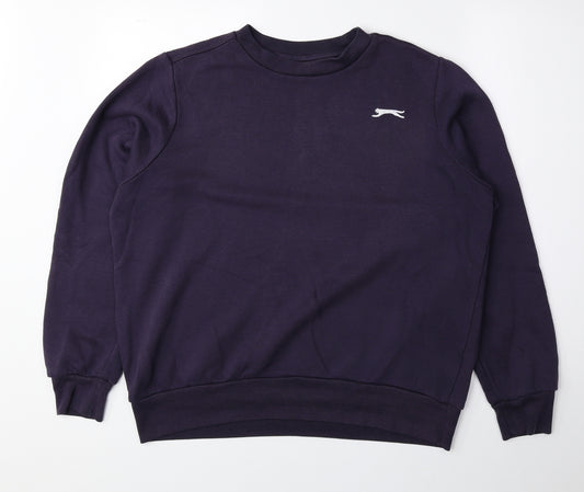 Slazenger Mens Purple Polyester Pullover Sweatshirt Size S