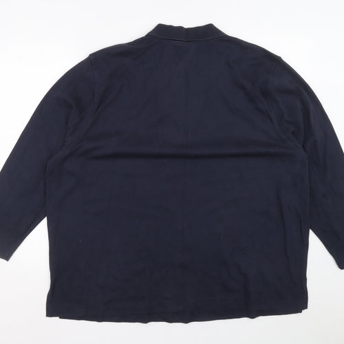 Milano Mens Blue Cotton Pullover Sweatshirt Size L - Milano