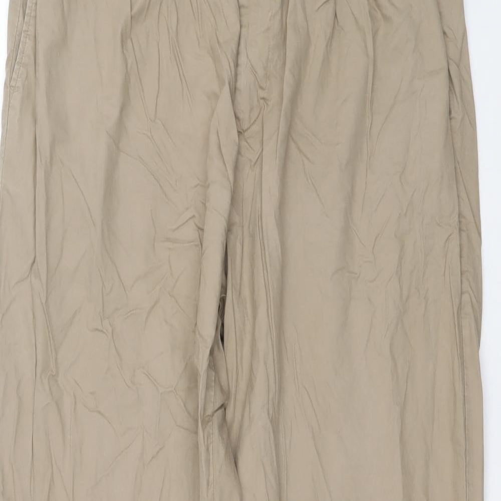 H&M Mens Beige Polyester Trousers Size 36 L27 in Regular Zip