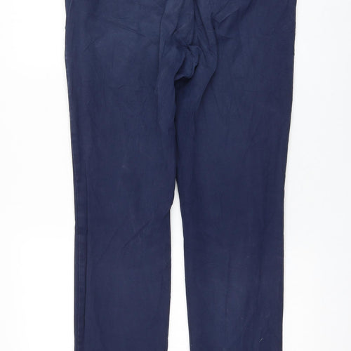 Gap Mens Blue Cotton Trousers Size 32 in L39 in Regular Zip