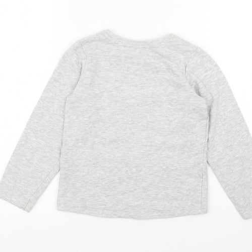 Nutmeg Girls Grey Cotton Pullover Sweatshirt Size 6-7 Years Pullover - Women