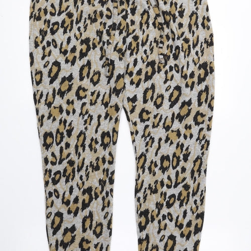 Papaya Womens Brown Animal Print Polyester Jogger Leggings Size L L26 in - Cheetah Print