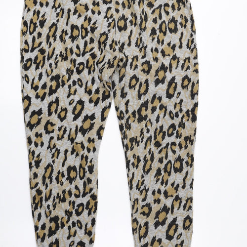 Papaya Womens Brown Animal Print Polyester Jogger Leggings Size L L26 in - Cheetah Print