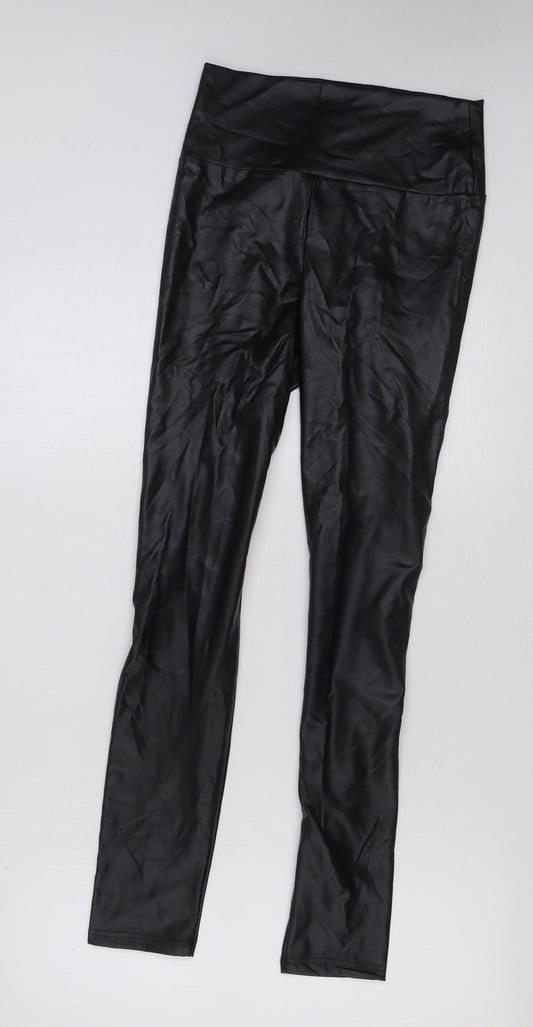 everbellus Womens Black Polyester Jegging Leggings Size L L29 in
