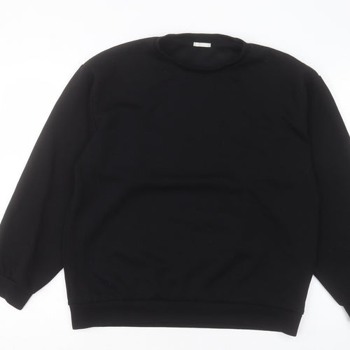 Preworn Mens Black Cotton Pullover Sweatshirt Size M