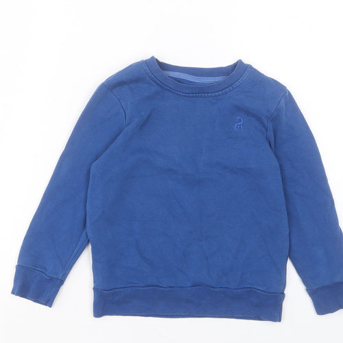 George Boys Blue Cotton Pullover Sweatshirt Size 4-5 Years Pullover