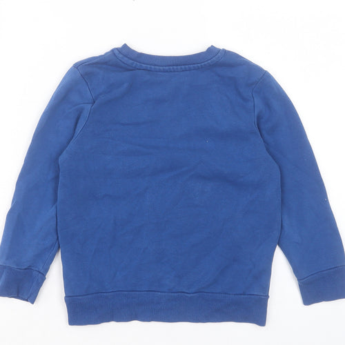 George Boys Blue Cotton Pullover Sweatshirt Size 4-5 Years Pullover