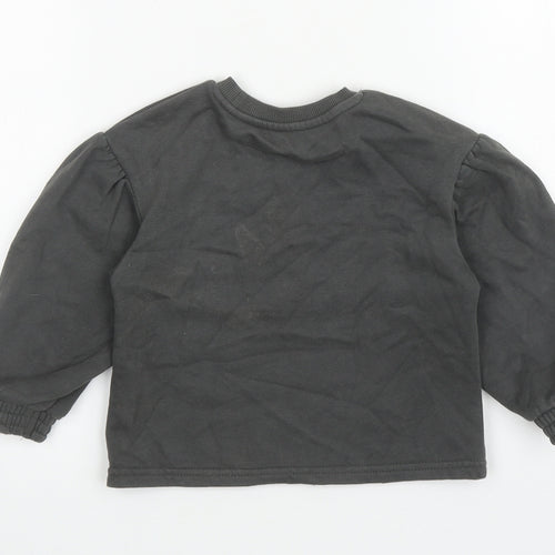 Nutmeg Girls Grey Cotton Pullover Sweatshirt Size 2-3 Years Pullover - Lion