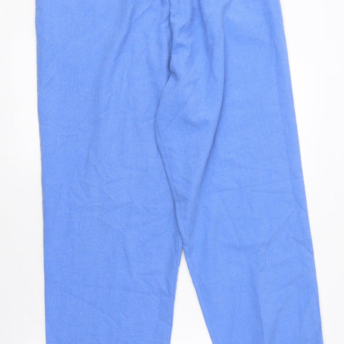 Miller Womens Blue Polyester Trousers Size 14 L28 in Regular