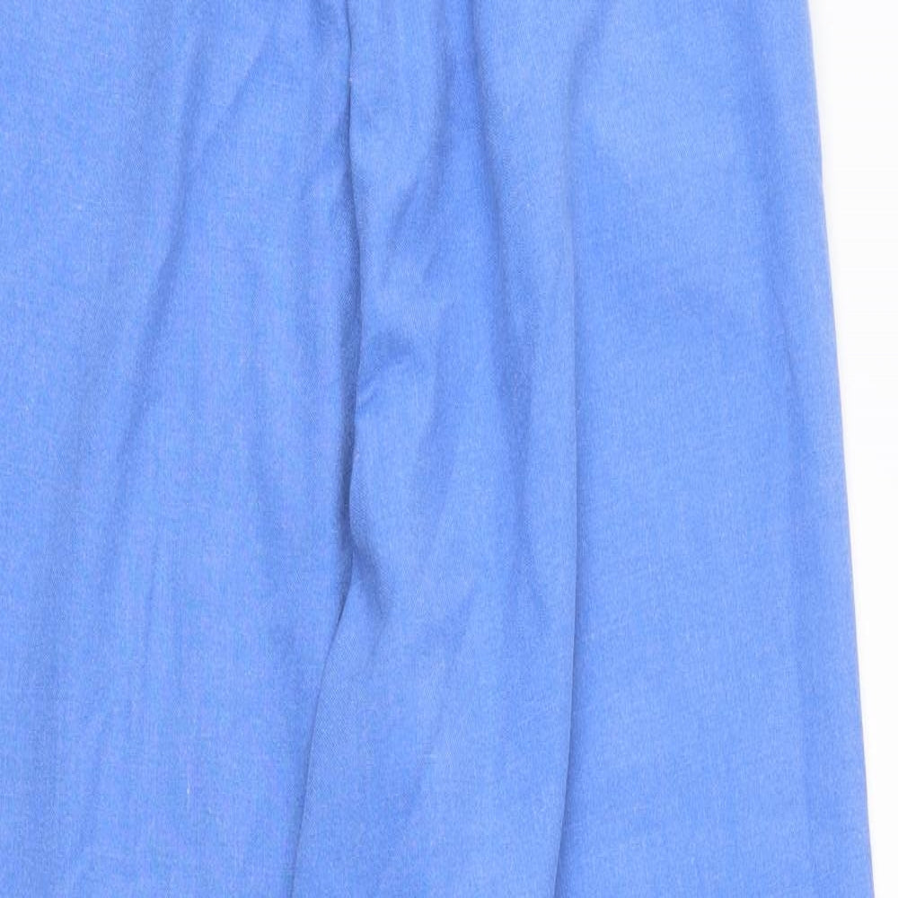 Miller Womens Blue Polyester Trousers Size 14 L28 in Regular