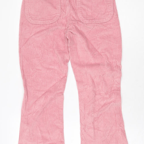 Reclaimed Vintage Womens Pink Cotton Trousers Size 24 in L24 in Regular Zip