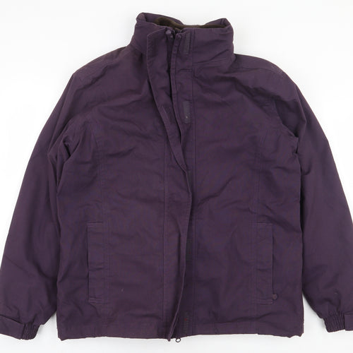 Crane Trail Mens Purple Rain Coat Coat Size M Zip