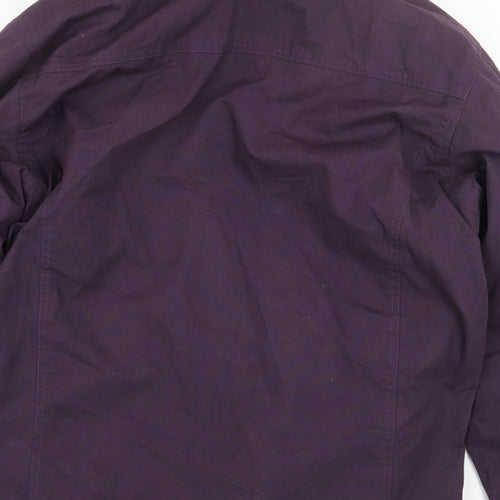 Crane Trail Mens Purple Rain Coat Coat Size M Zip