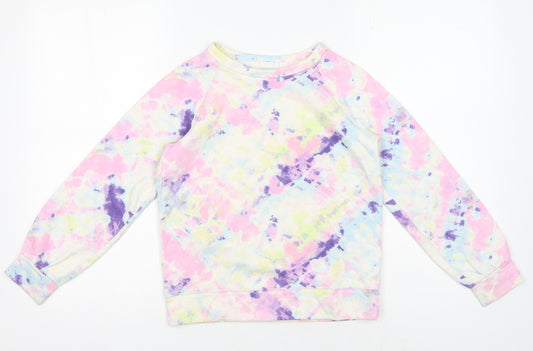 Gap Girls Multicoloured Geometric Polyester Pullover Sweatshirt Size 8 Years Pullover