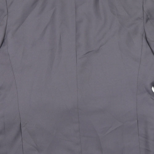 Chaus Womens Grey Jacket Size 10 Button - Blazer