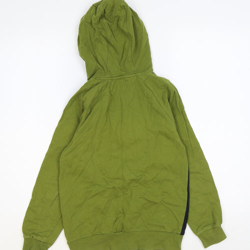 Studio Boys Green Cotton Full Zip Hoodie Size 10-11 Years Zip