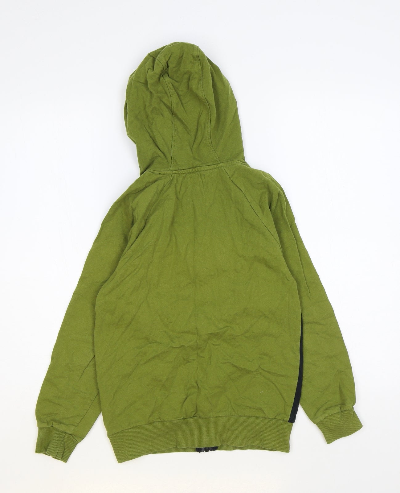 Studio Boys Green Cotton Full Zip Hoodie Size 10-11 Years Zip