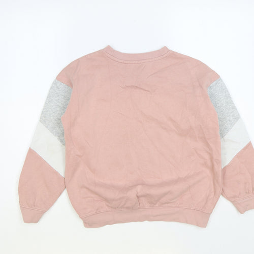 H&M Girls Pink Cotton Pullover Sweatshirt Size 8-9 Years Pullover - Arizona