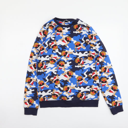 PEP&CO. Boys Blue Camouflage Polyester Pullover Sweatshirt Size 12-13 Years Pullover - Reindeer